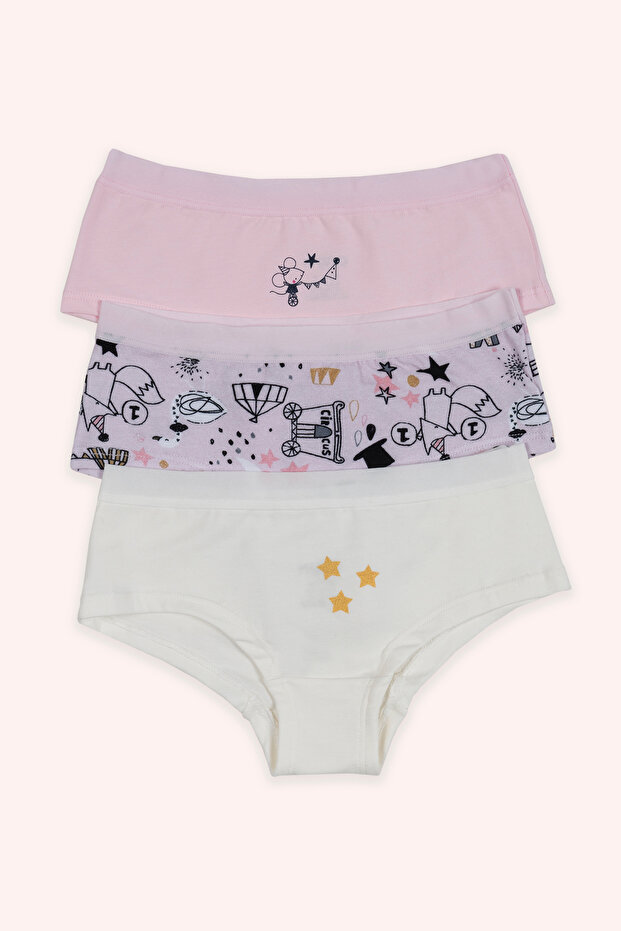 Girl's 3-Piece Hipster Panties - Underwear