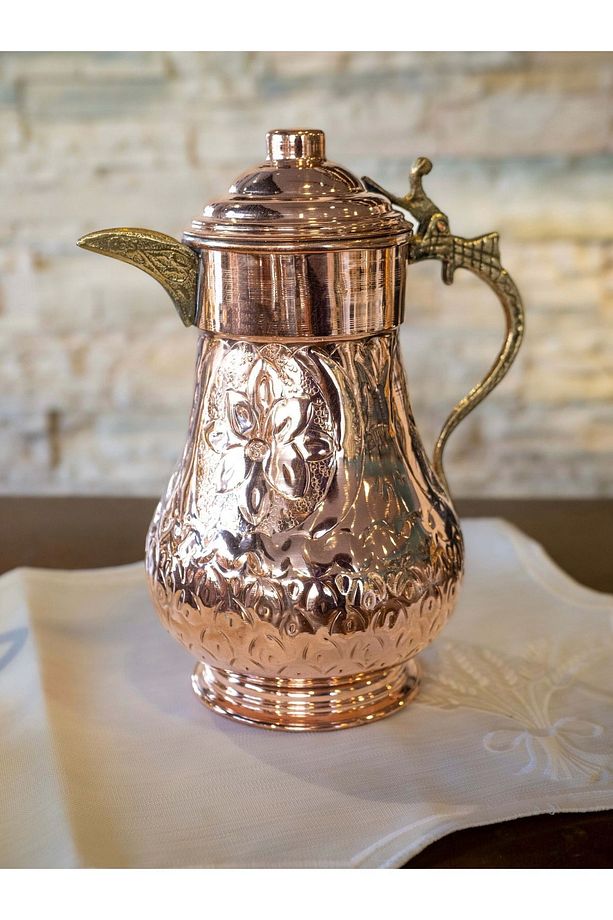 Bakır Sürahi Desenli Model Bakır Renk - 4