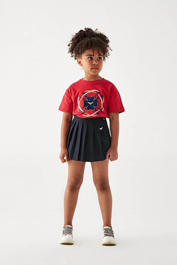 Bg Store Girls' Navy Blue Skirt 23Pfwsw6301