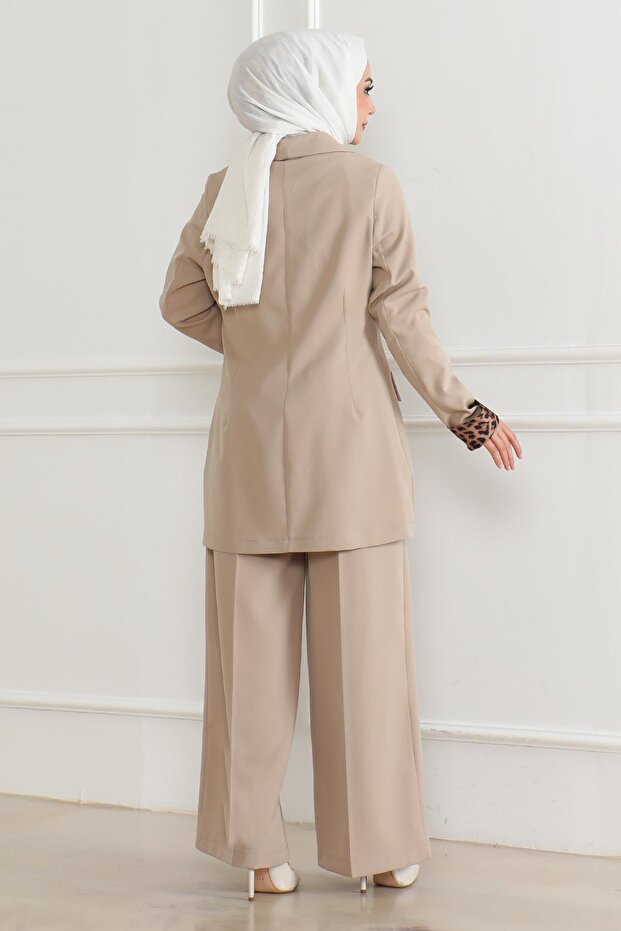 Set cu model leopard bej - 19218 - 4