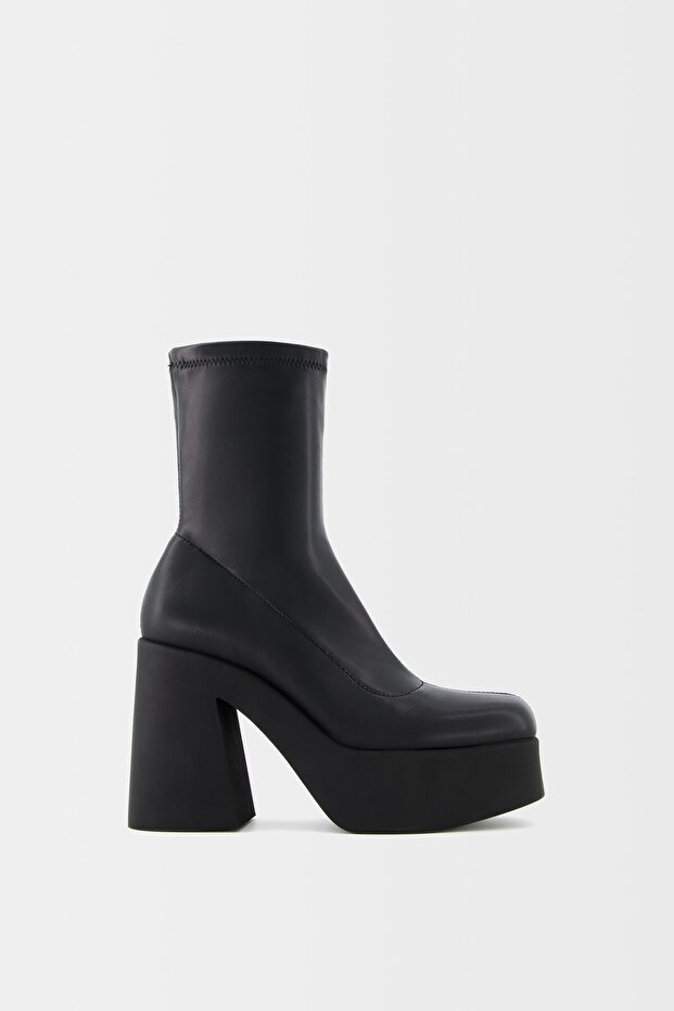 Streç topuklu platform bot - 3