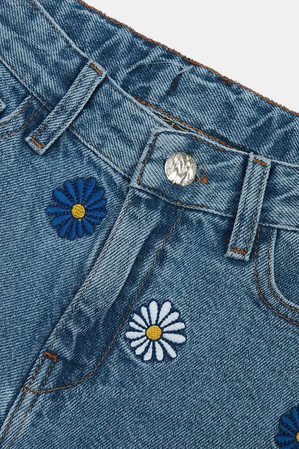 Bg Store Kız Çocuk Mavi Şort 23ss1tj4111 - 7
