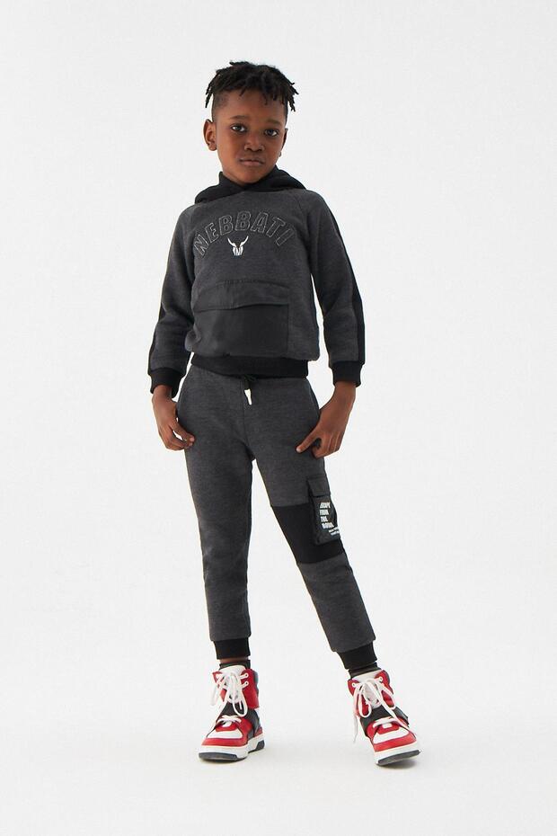 Bg Store Boy's Black Sweatshirt 22Fw0Nb3413