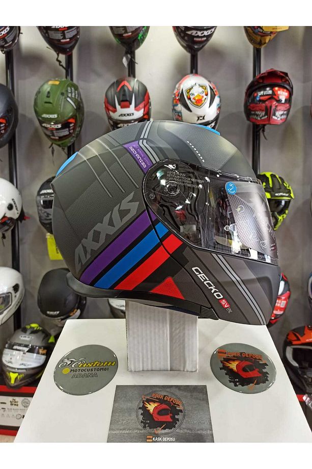 Gecko SV B1 Mat Renkli Çene Açılır Kask - 2