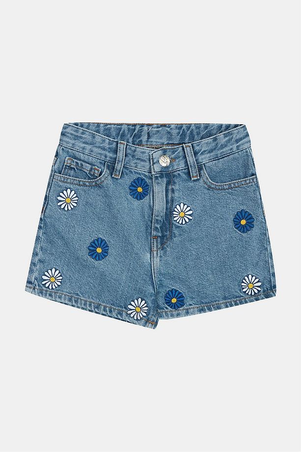 Bg Store Kız Çocuk Mavi Şort 23ss1tj4111 - 5
