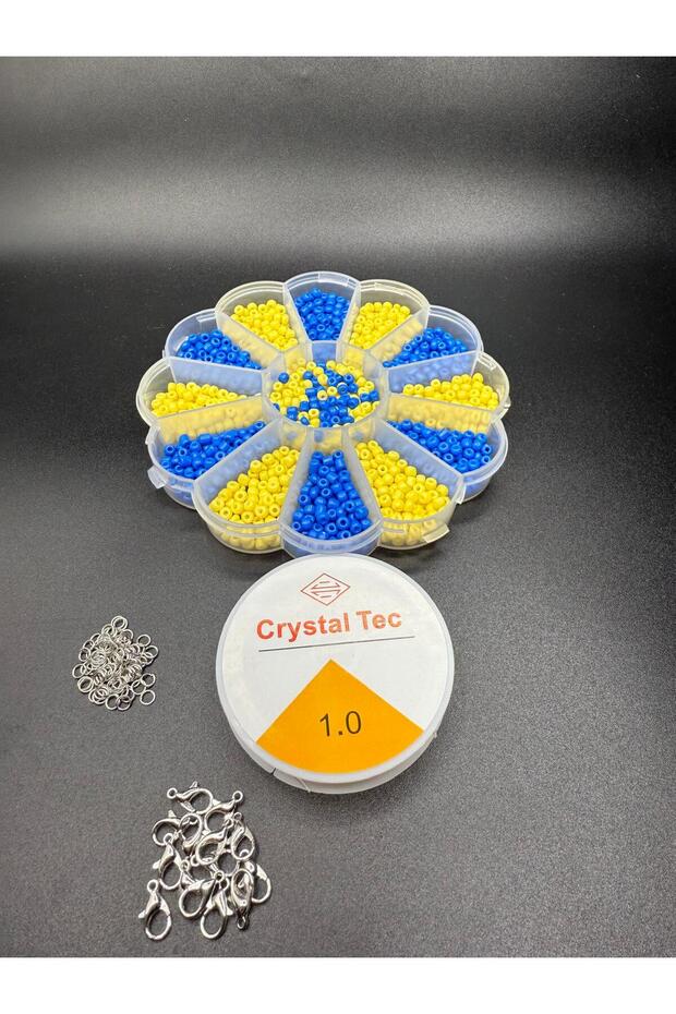 Daisy Patterned Fan Bead Set - 1