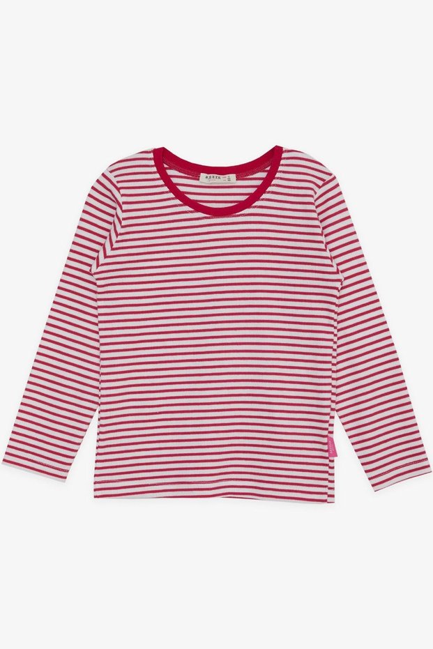 Baby Girl Long Sleeve T-Shirt Striped 9 Months-3 Years, Fuchsia