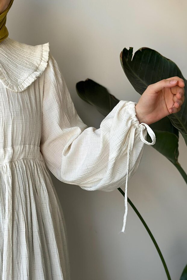 Gülbeşeker Elbise- Bej - 3