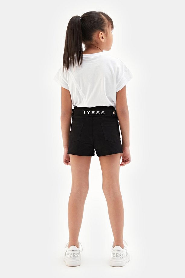 Bg Store Kız Çocuk Siyah Şort 23ss1tj4114 - 4