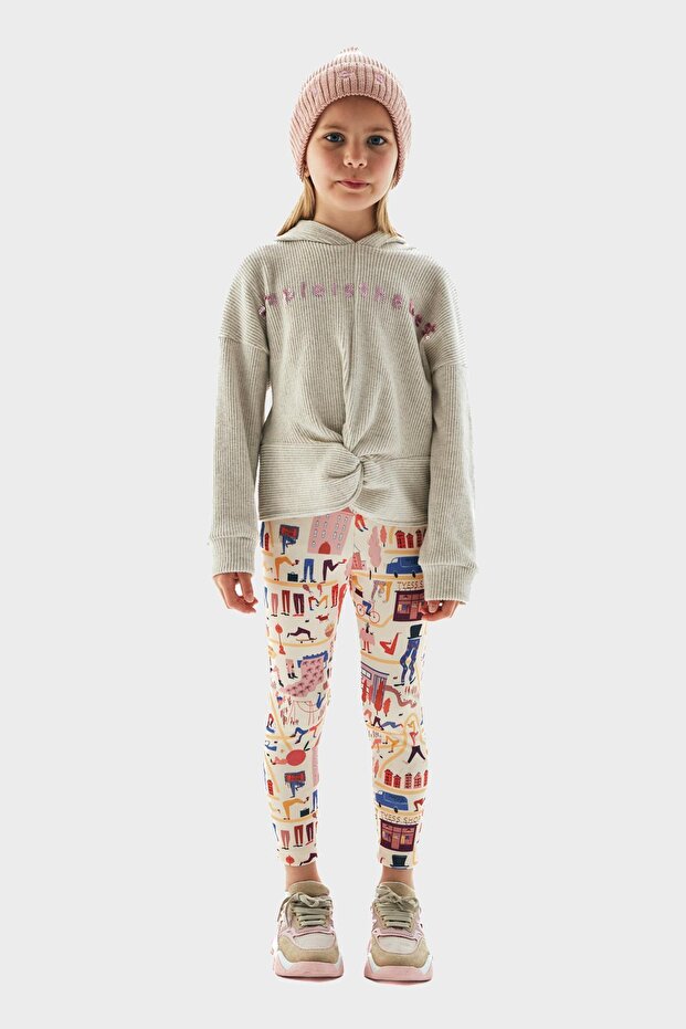 Bg Store Girl's Patterned Leggings 23Pfwtj4212