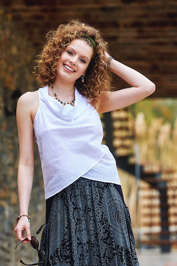 Bohemian Style Degaje Collar Authentic Blouse