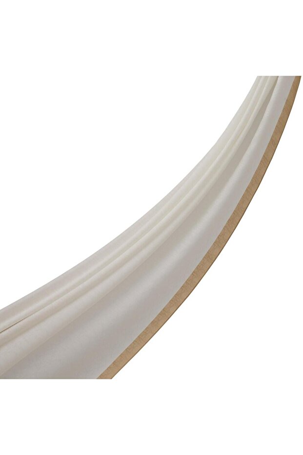 İpekevi Monogram Şal - Krem - 2