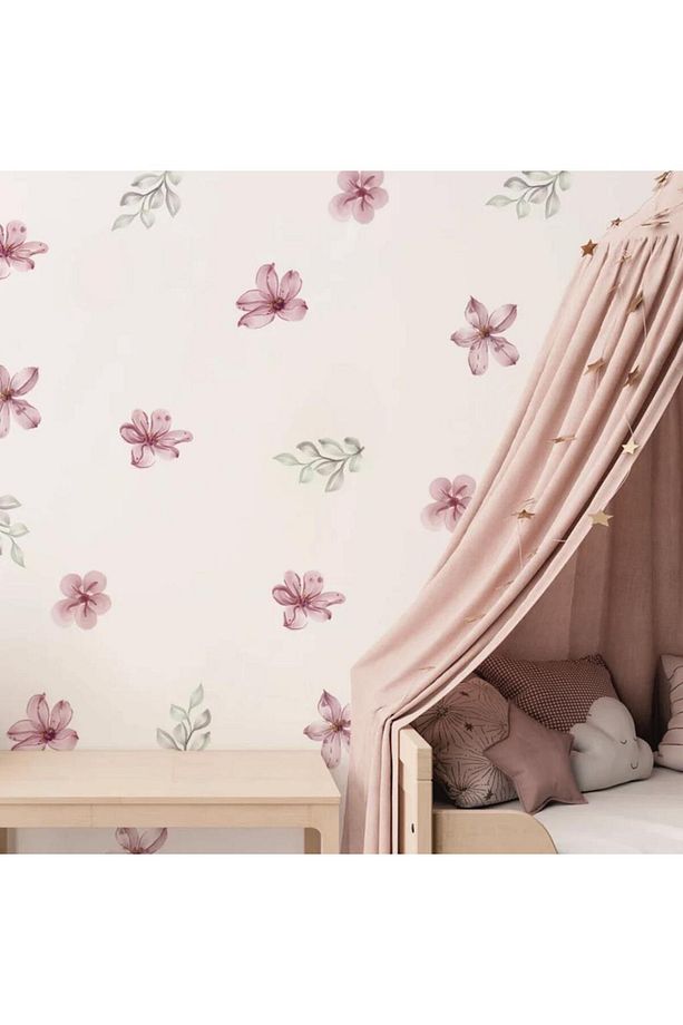 Botanik Çayır Çiçekli Boho Duvar Çıkartmaları, Çiçek Minimalist Duvar Modaya Uygun Çıkartmaları - 3