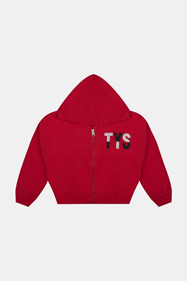 Bg Store Red Sweatshirt for Girls 22Pfwtj4410