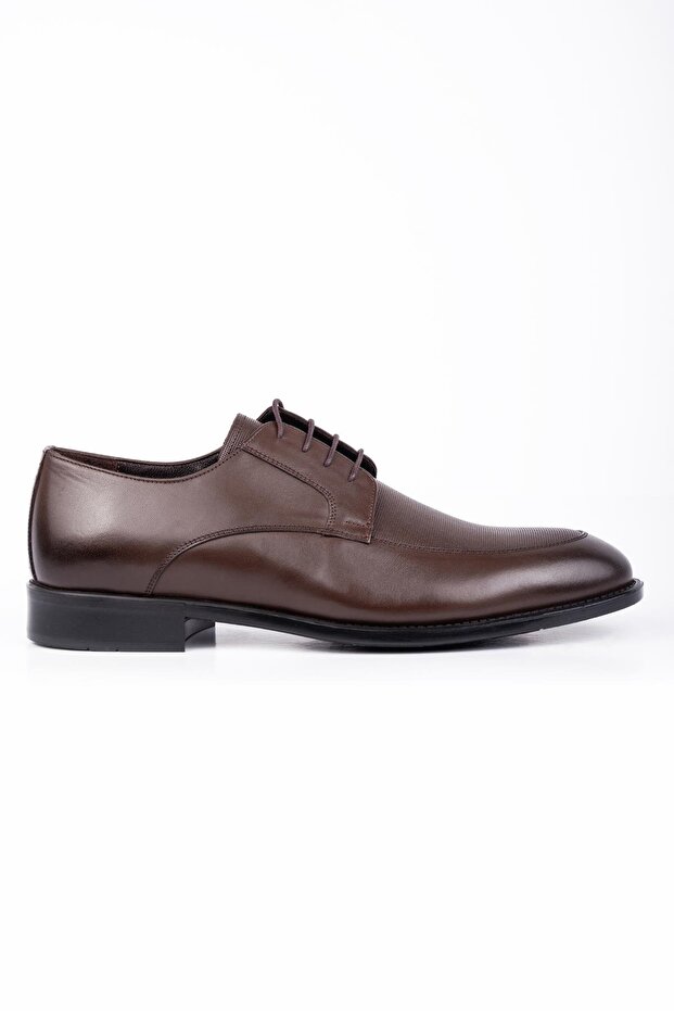 Men's Dark Brown 100% Leather Analin Laceless-Non-Buckle Classic Shoes 1033245169_400