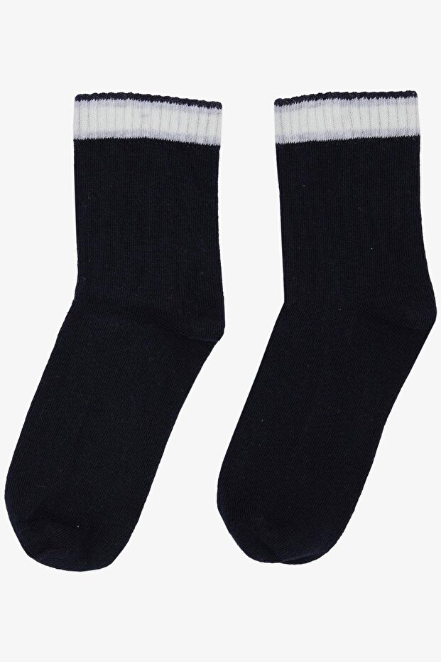 1-14 Years Old Striped Navy Blue Socks for Girls