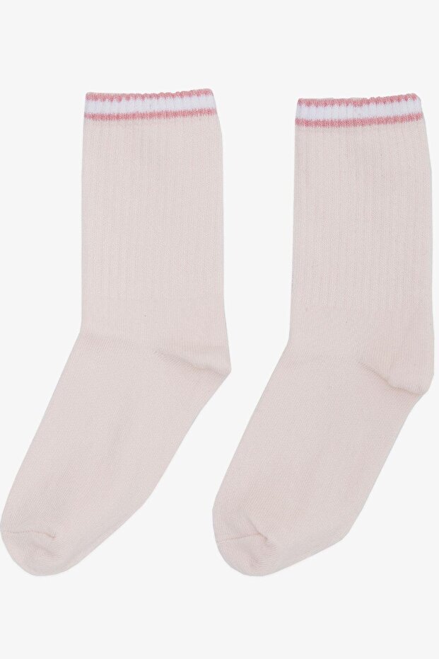 Artı Girls' Socks Striped 7-14 Years, Pink