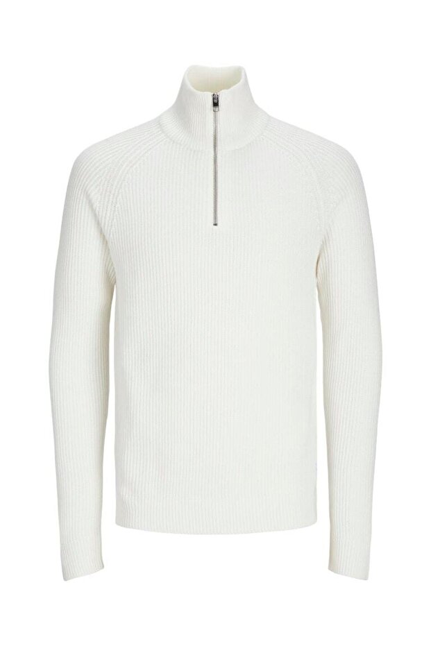 Half zip knit sweater jjpannel knit half zip aw24