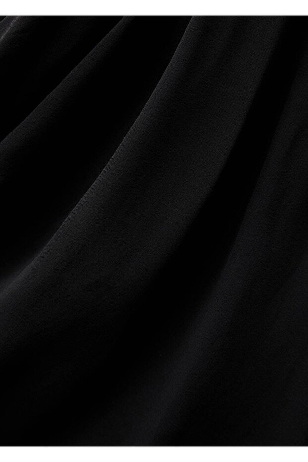 Asimetrik pilili elbise - 7