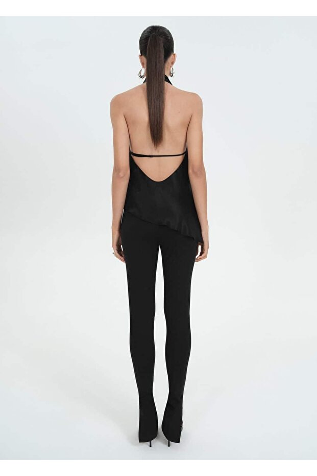 Paçaları yırtmaçlı tayt - 4