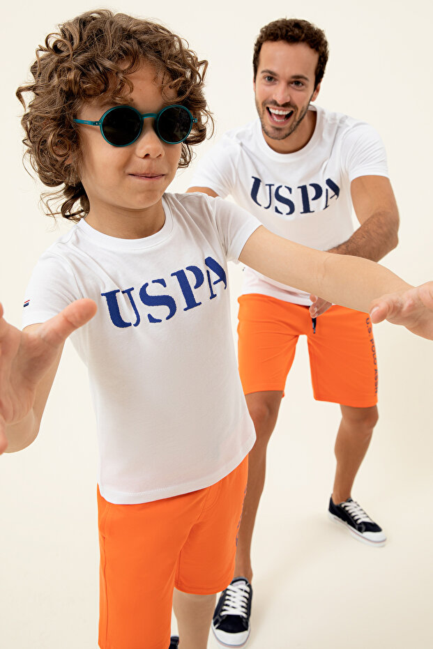 Kids White Crew Neck T-Shirt 50248206 -Vr013