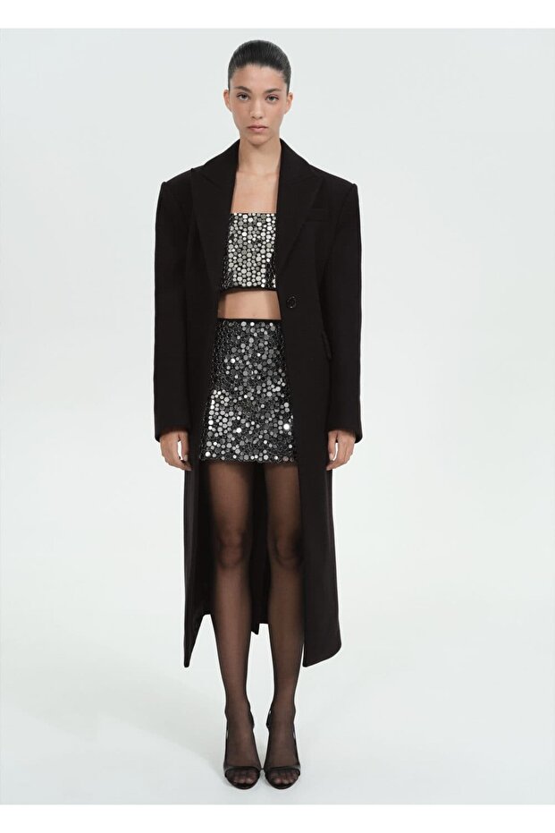 Kristal taşlı kısa bluz - 2