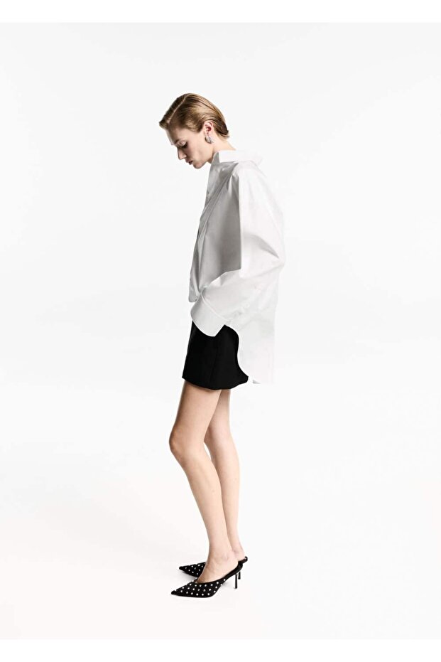 %100 pamuklu oversize gömlek - 2