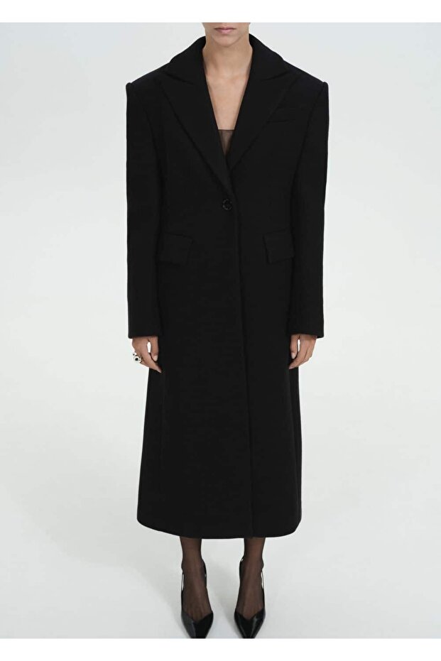 Kalıplı yün palto - 1