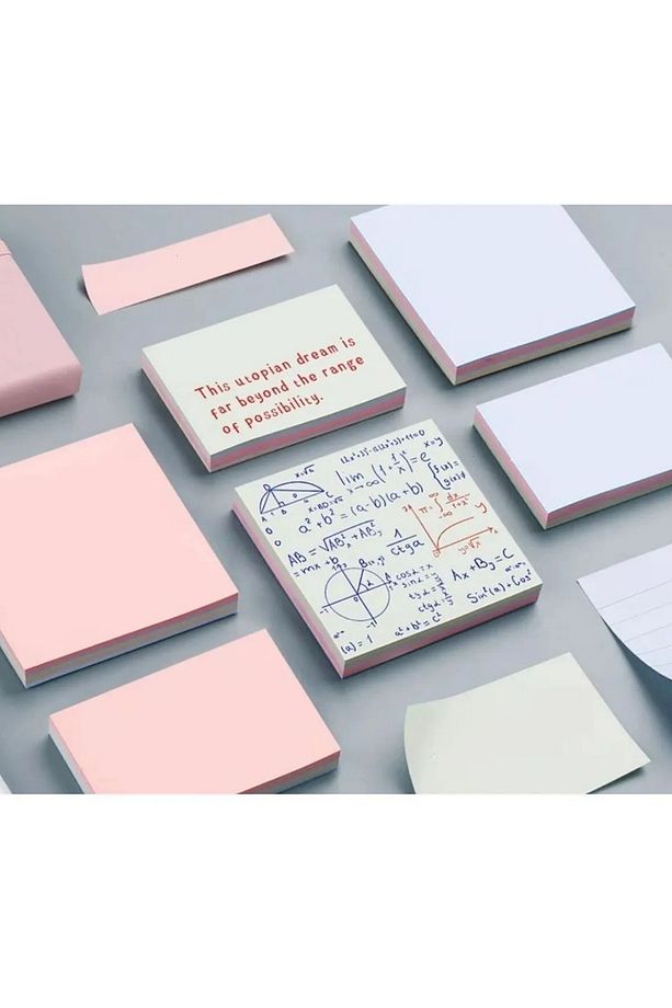 Pastel Renkler Yapışkanlı Not Kağıdı Postit 1 Adet 80 Yaprak - 2