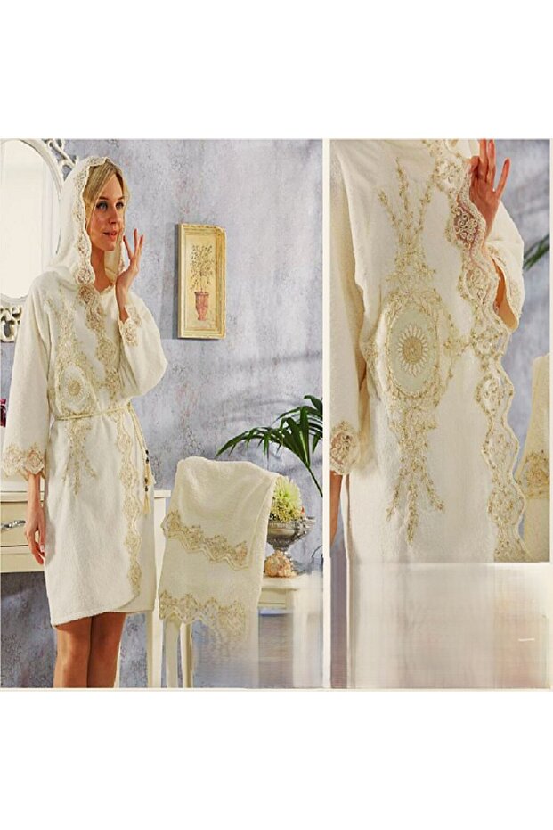Lace Bridal Bathrobe Set (Balayi Bathrobe Set)