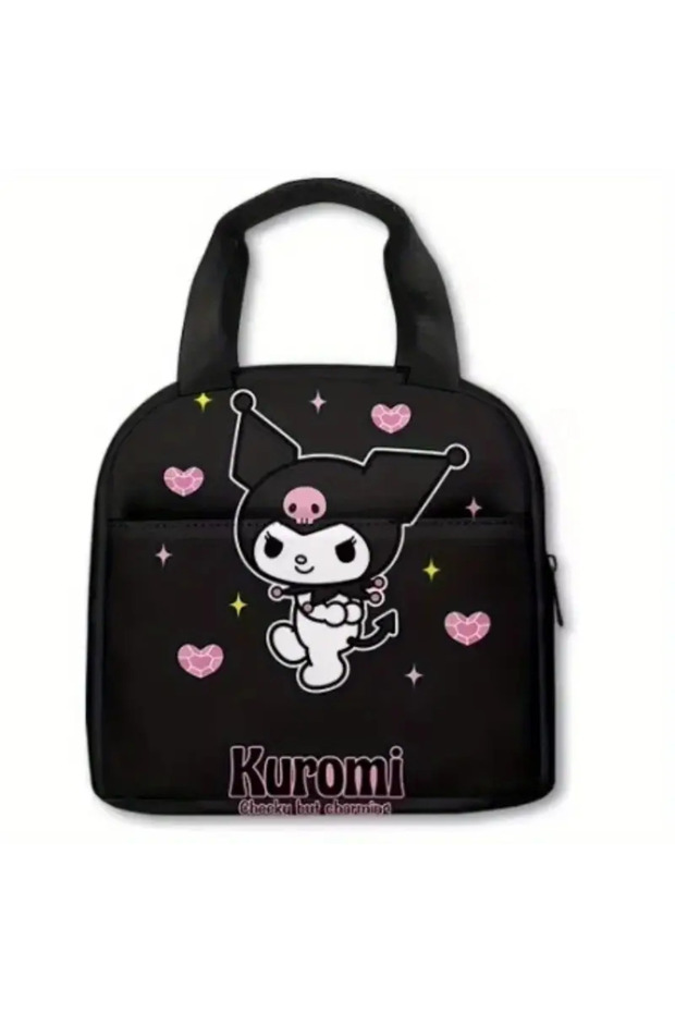 Lunch Box Insulated Hot and Cold Preservation Character Figure Black K0459