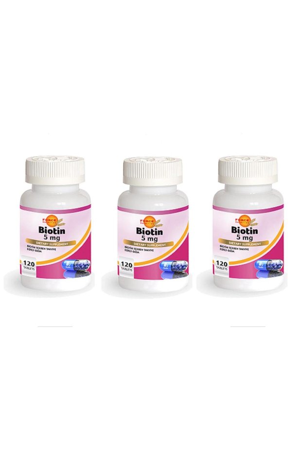 Nutrition Biotin 5 Mg 120 Tablets 3 Boxes
