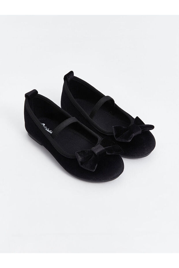 Lcw Steps Black Bow Detailed Girls' Ballerinas