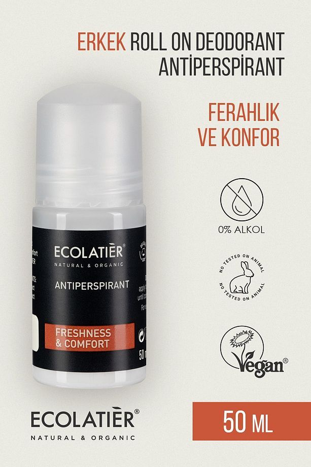Terleme Önleyici Erkek Roll On, Erkek Deodorant Ve Roll On Ferahlık Ve Konfor, 50 ml - 1