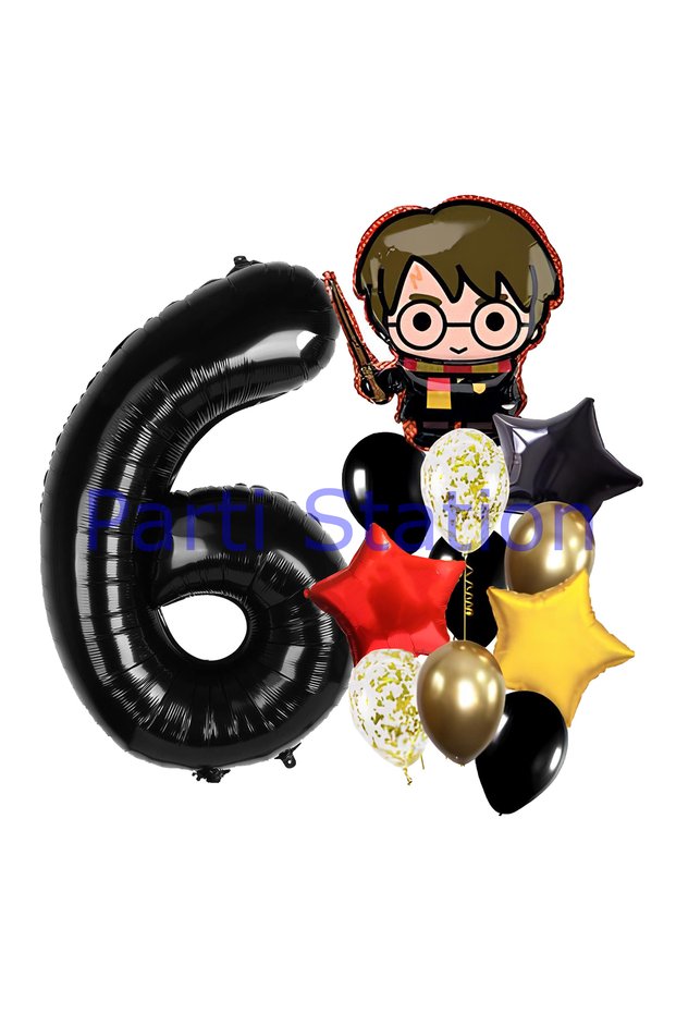 Harry Potter 6 Years Old Balloon Set Hogwarts Harry Potter Concept Birthday Balloon Set