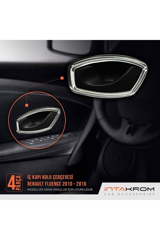 Renault Fluence Krom Iç Kapı Kolu Çerçevesi 4 Parça 2010 Ve Üzeri - 4