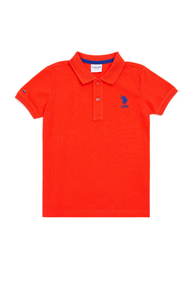 Boy's Red Basic Polo Neck T-Shirt 50249283 -Vr213