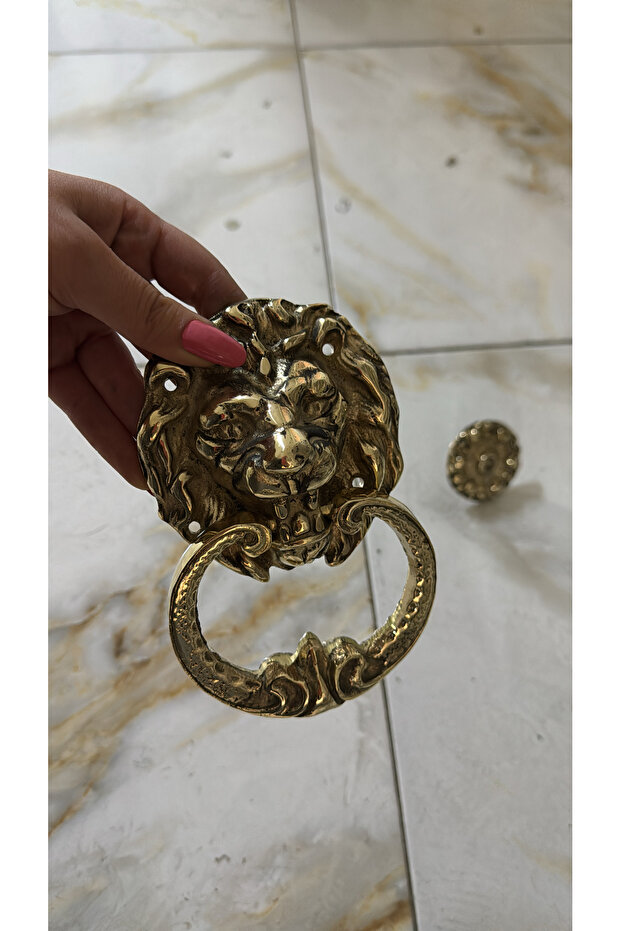 Aslan Başı Pirinç Kapı Tokmağı - 3