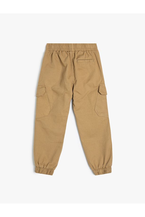 Jogger Pantolon Beli Lastikli Cep Detaylı Pamuklu - 2