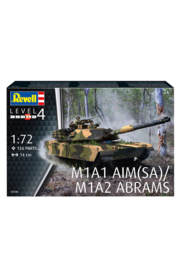 Maket Model Kit Askeri M1A1 AIM SA M1A2 Abrams 03346 - 6