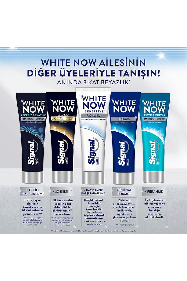 White Now Sensitive Hassas Dişler Için Beyazlatıcı Diş Macunu 75ml X2 - 6