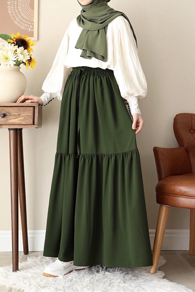 Katlı Etek - Zümrüt - 3