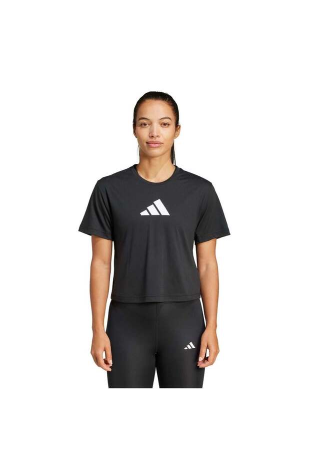 Train Essentials Big Logo Kadın Siyah Antrenman T-Shirt JG8614 - 2