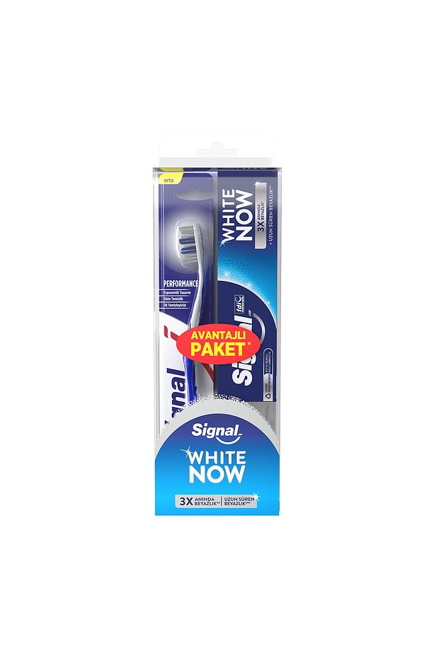 White Now Diş Macunu Original 75 ml Diş Fırçası Performans - 1