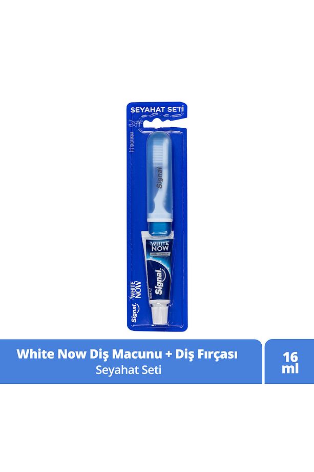 White Now Seyahat Seti Diş Macunu 16 ml Diş Fırçası - 1