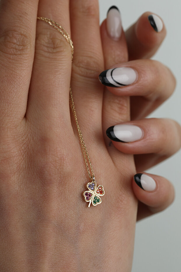 Altın Yonca Kolye - 1