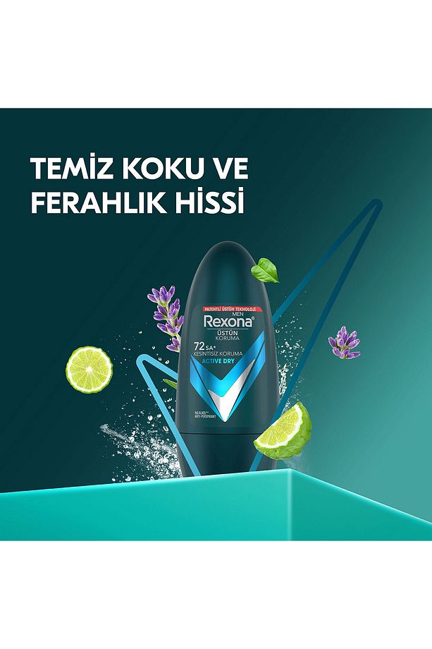 Üstün Koruma Erkek Roll On Deodorant Active Dry 72 Saat Kesintisiz Koruma 50 ml - 5