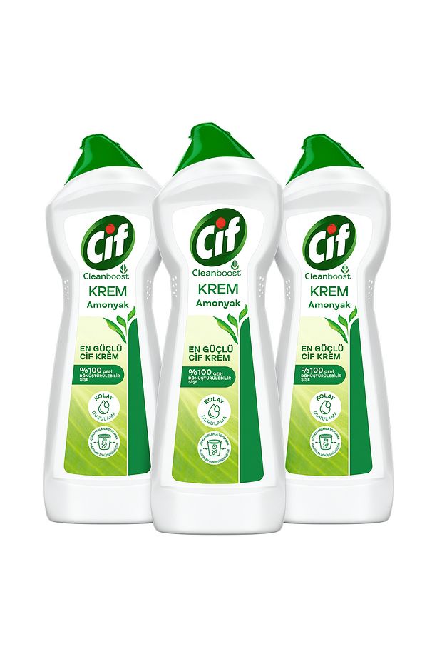 Krem Yüzey Temizleyici Amonyaklı Klor Boya Fosfat Paraben Içermez 750 ml 3 Adet - 3