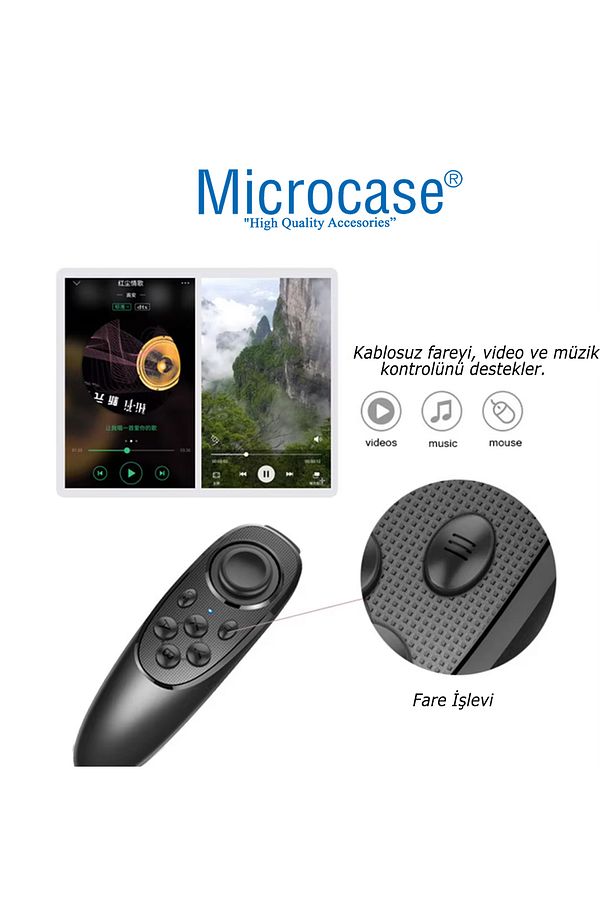 VR Sanal Gerçeklik Gözlükleri için Kablosuz Bluetooth Kumanda Çok Fonksiyonlu Joystick -AL4818 - 3