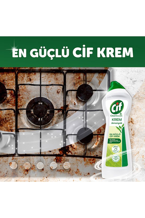 Krem Yüzey Temizleyici Amonyaklı Klor Boya Fosfat Paraben Içermez 750 ml 3 Adet - 4